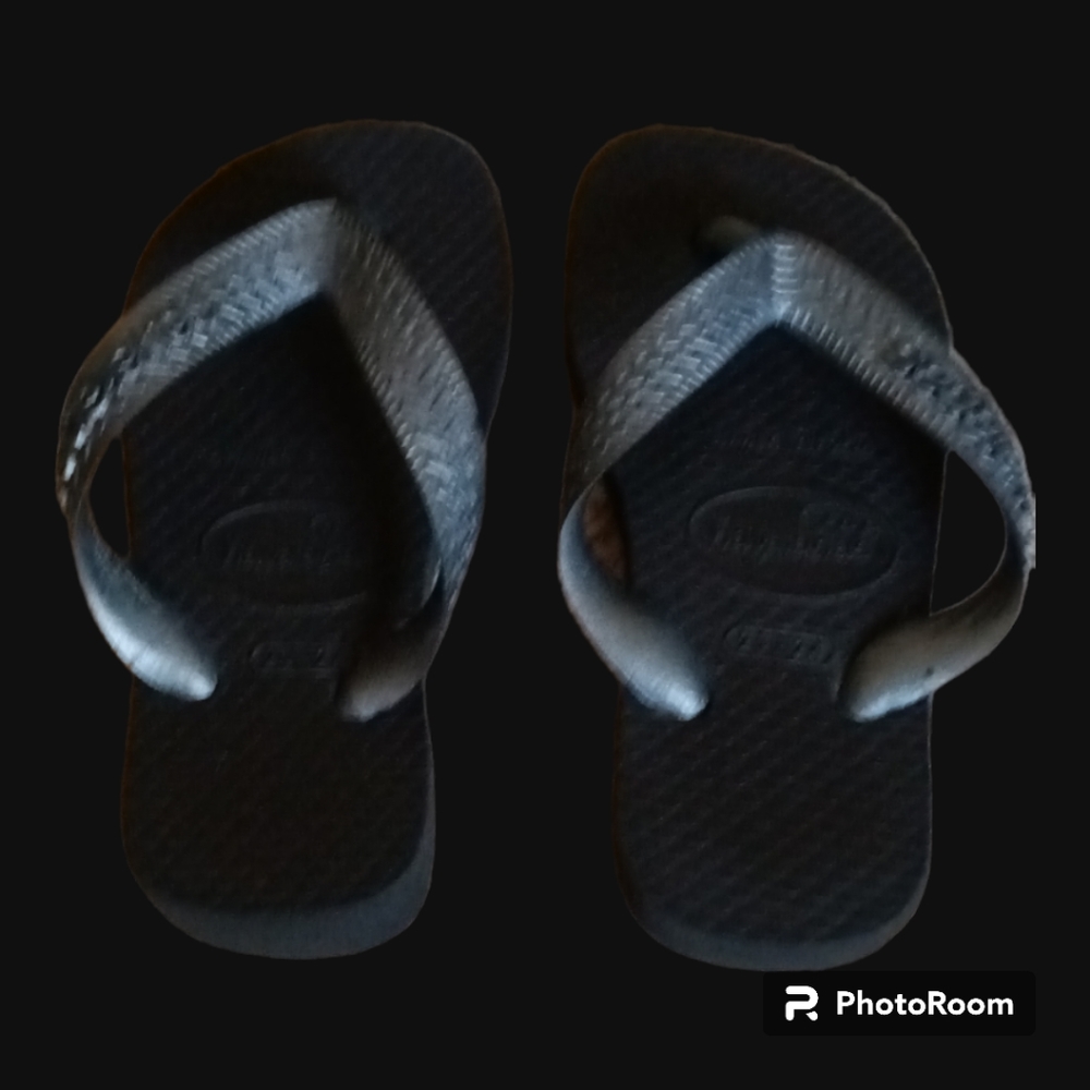 Child Black and Silver Havaianas' Flip Flops